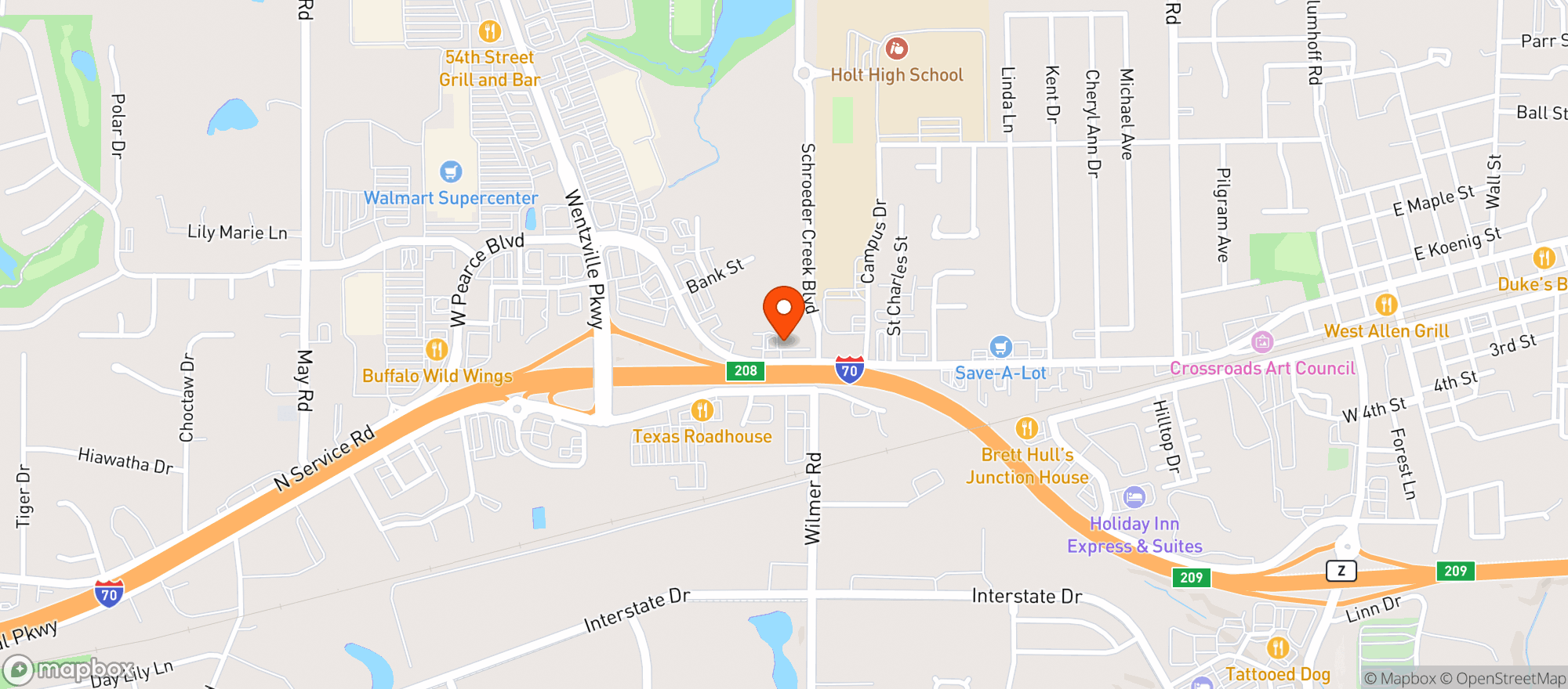 Map showing El Maguey (Wentzville)