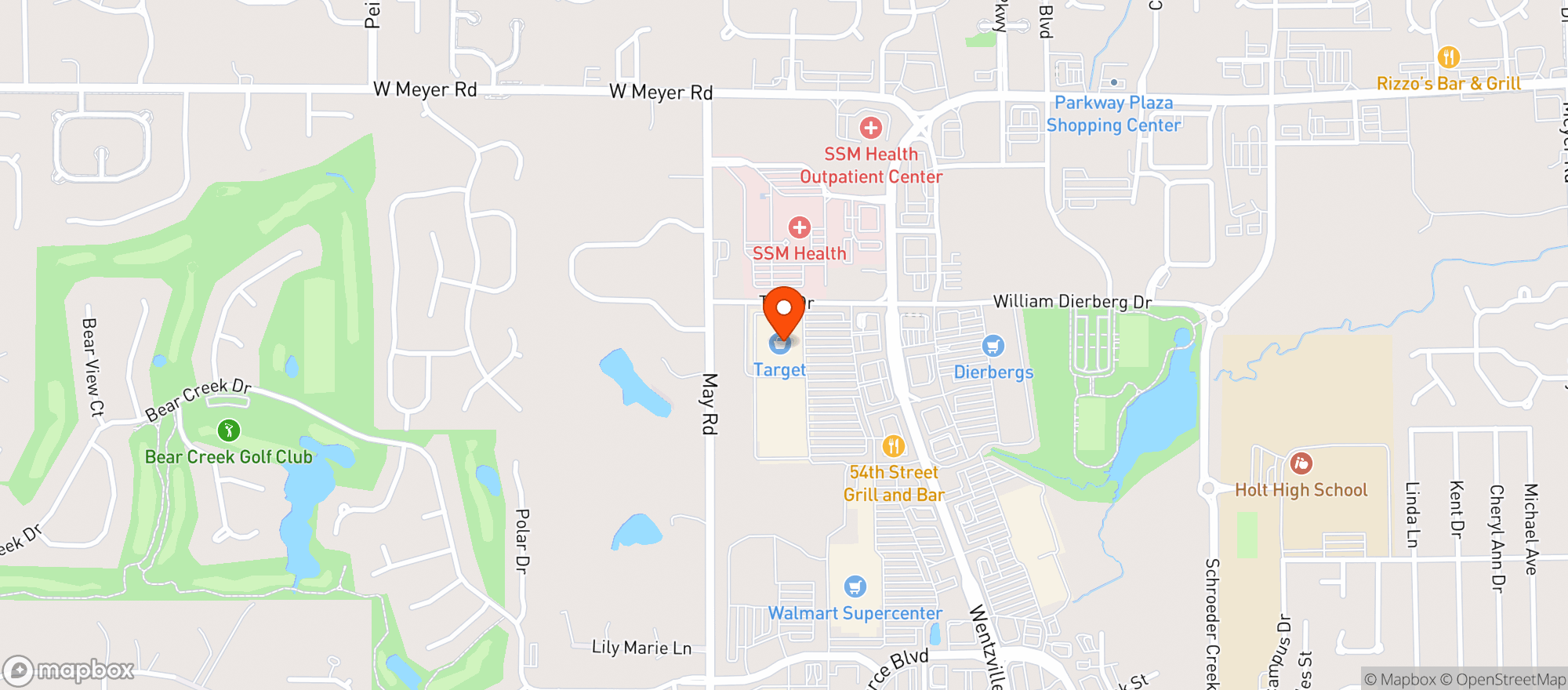 Map showing Target - Wentzville