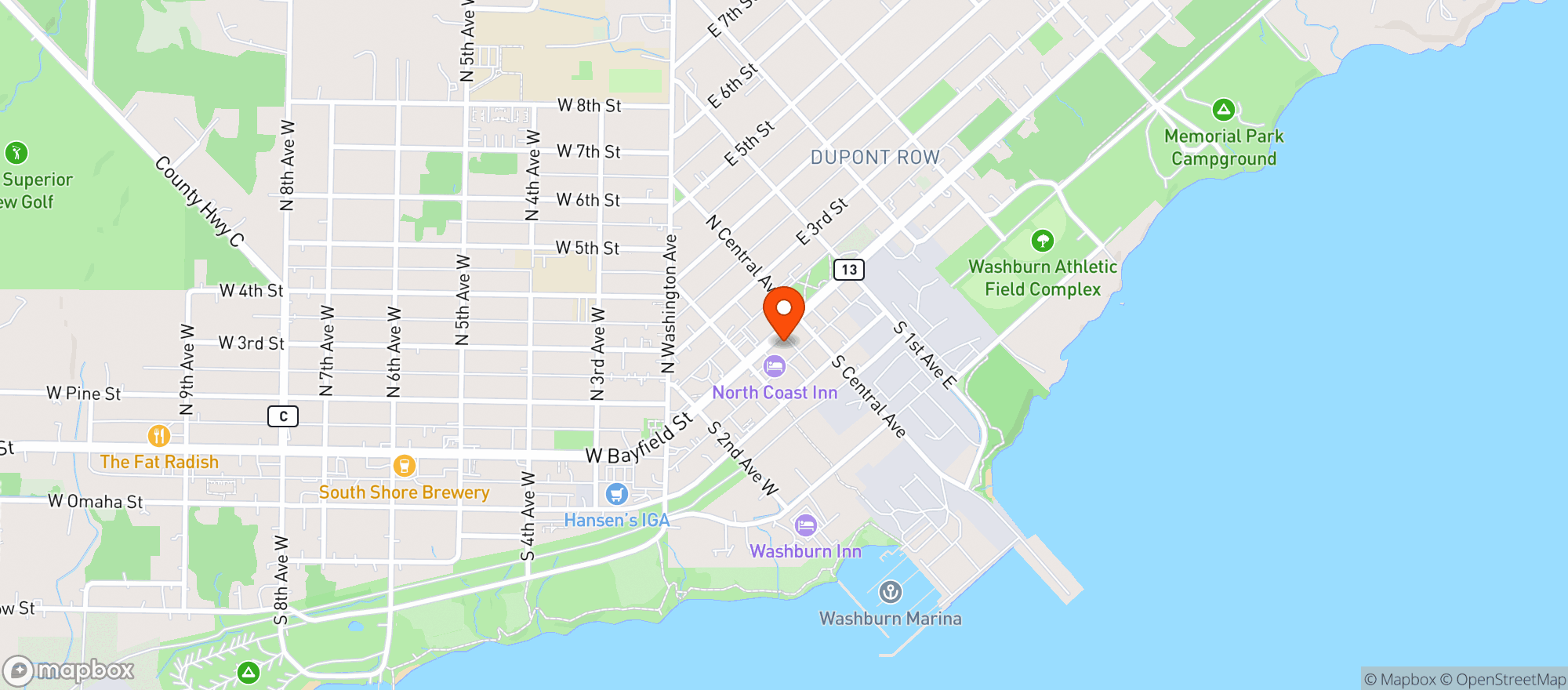 Map showing Firehouse Bar