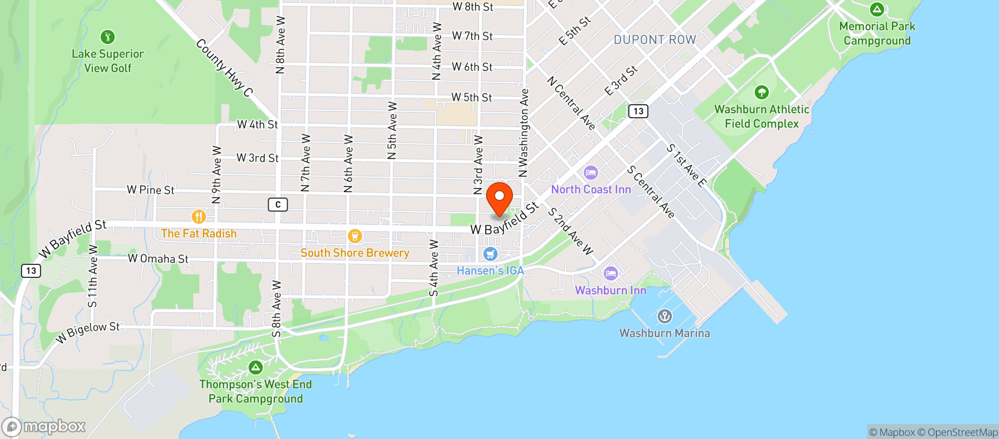 Map showing 211 Martini Bar