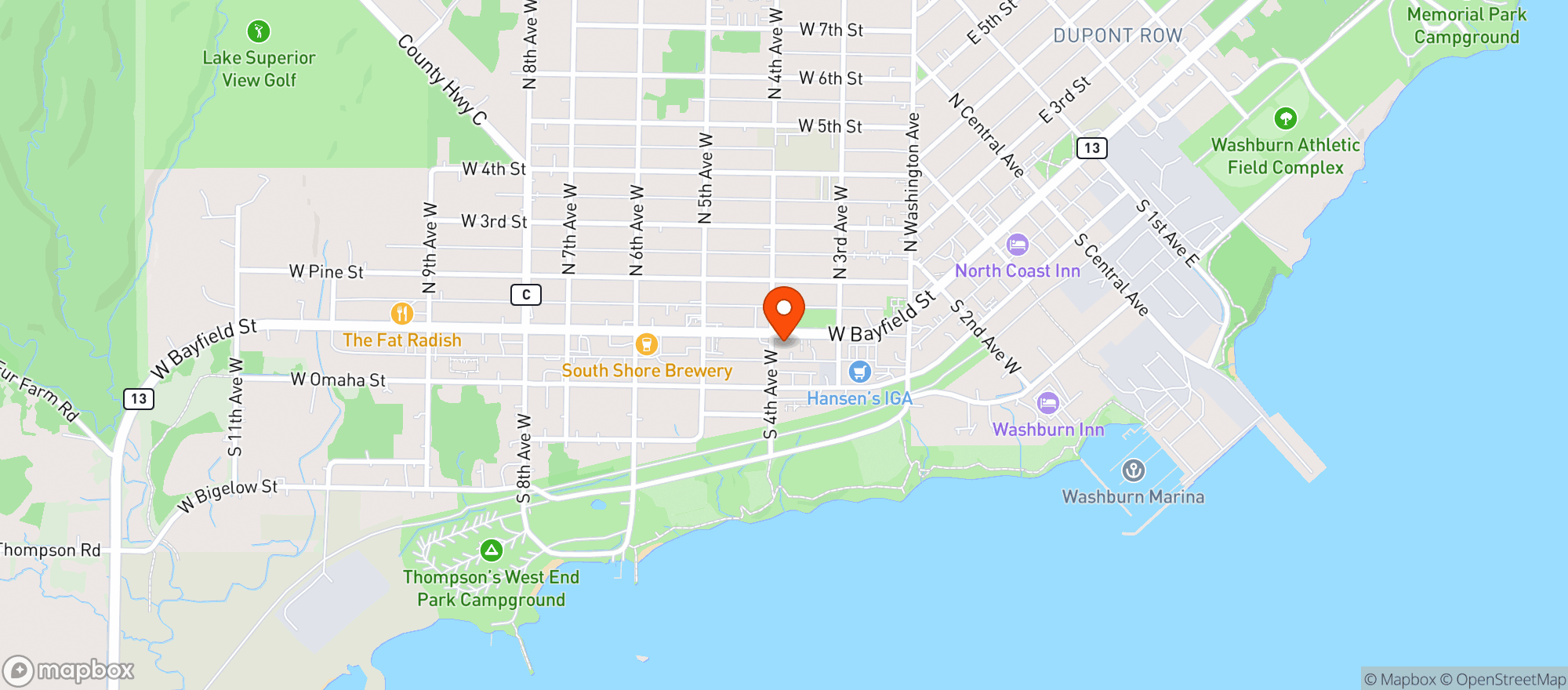 Map showing Patsys Bar