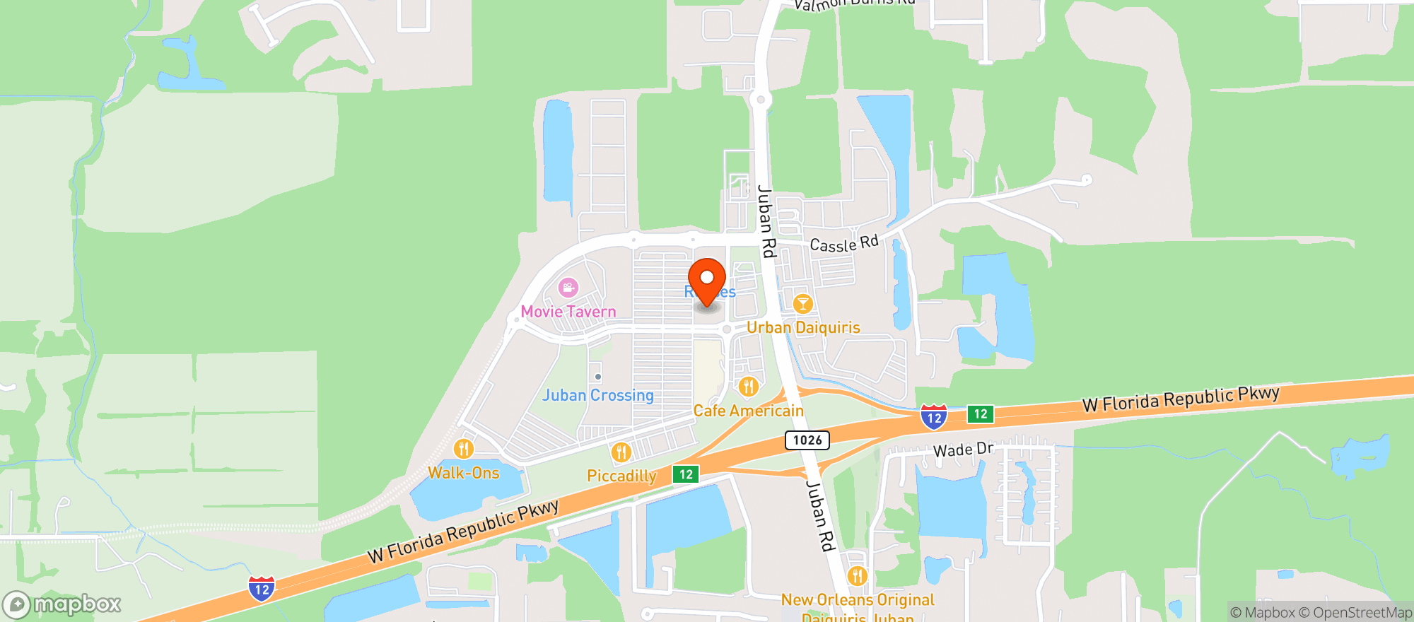 Map showing ROUSES 55 DENHAM SPRINGS