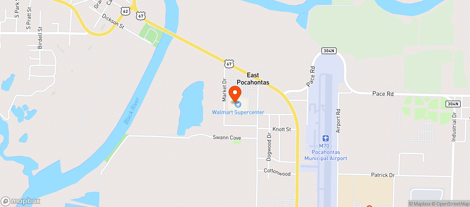 Map showing Walmart Supercenter