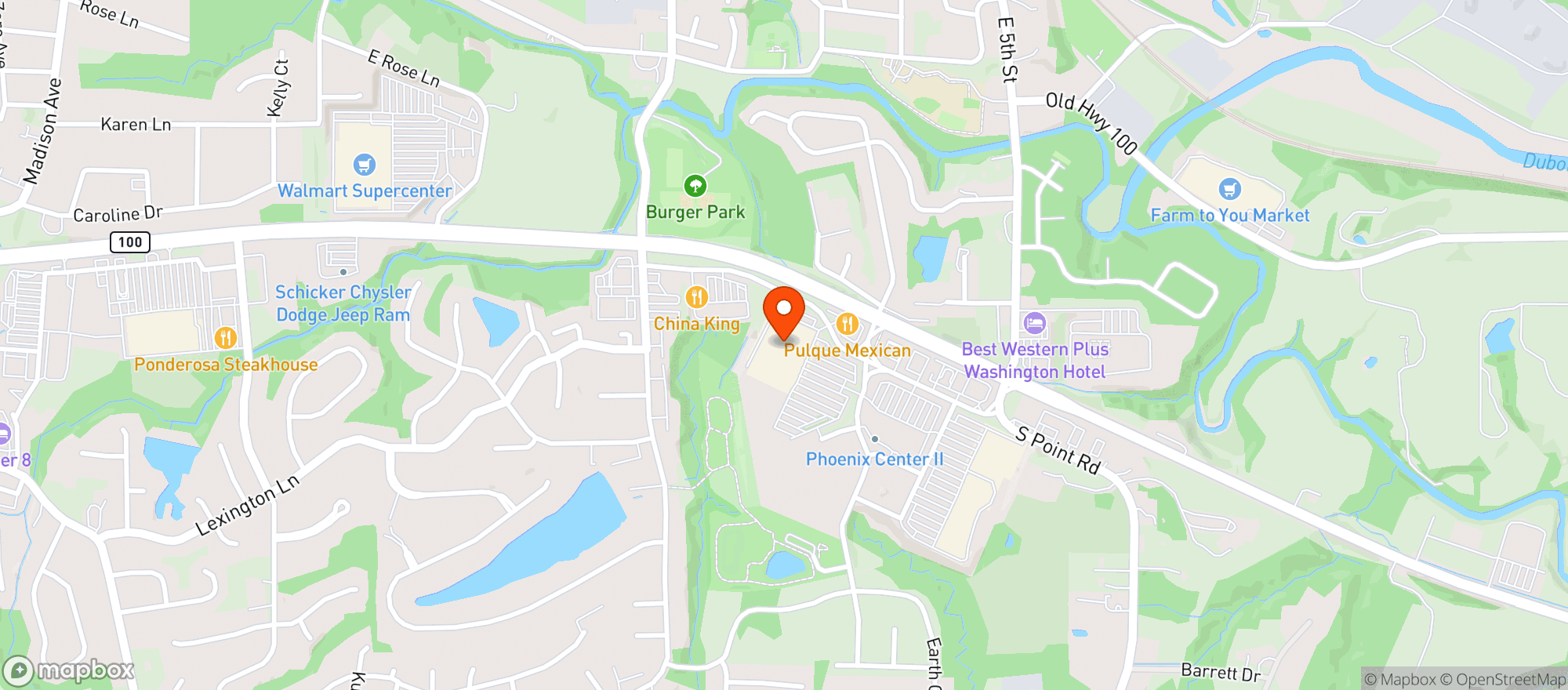 Map showing Target - Washington