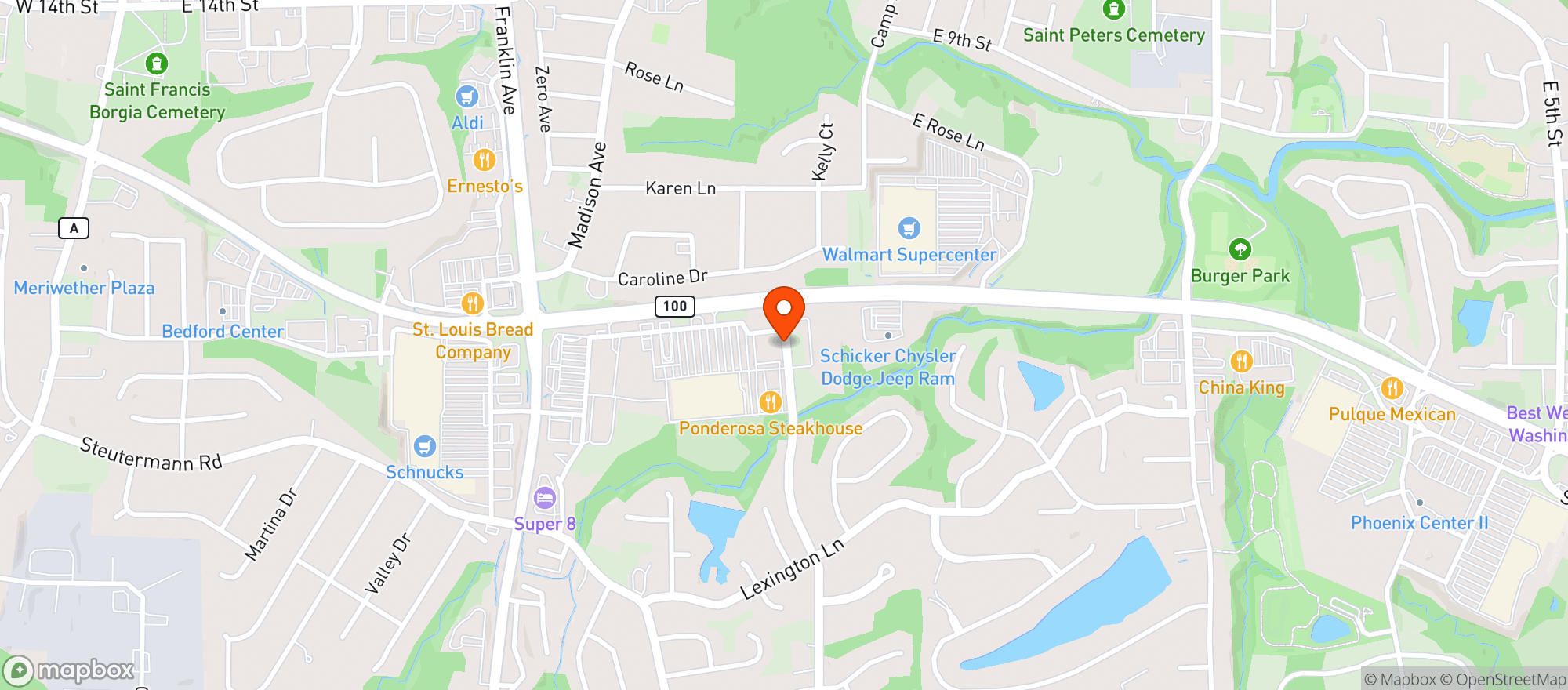 Map showing SUSHI KING