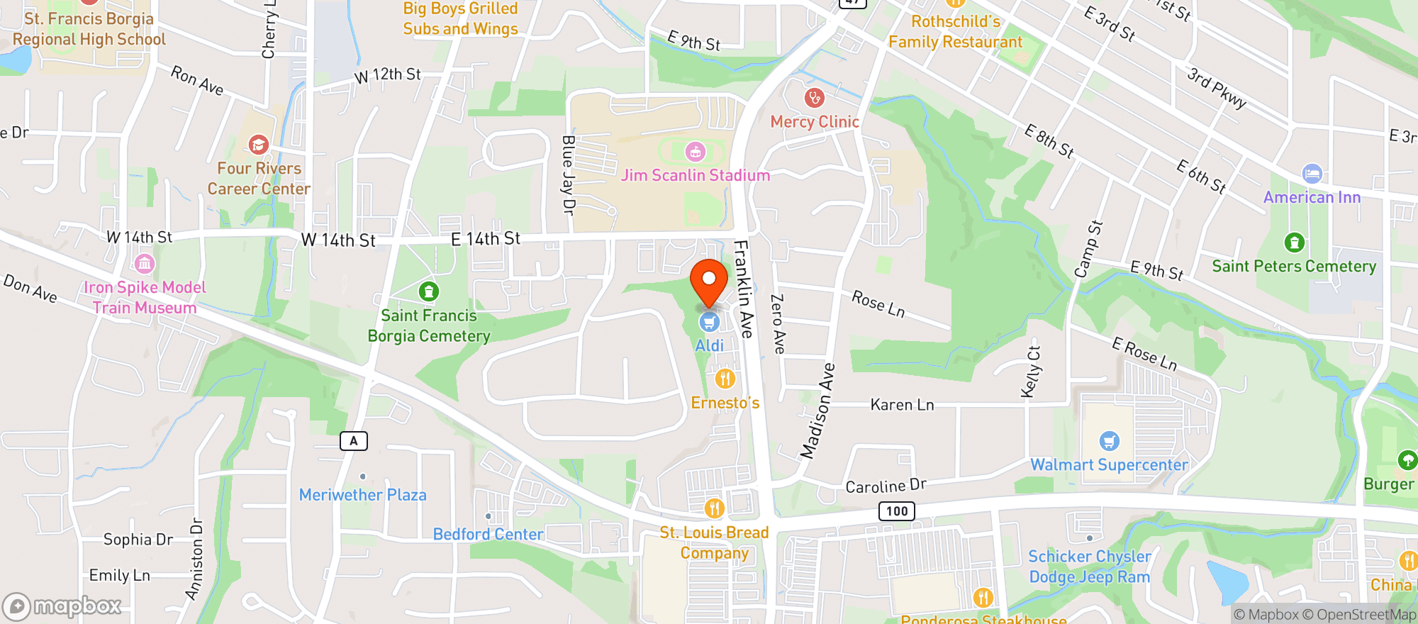 Map showing Dirt Cheap-washington