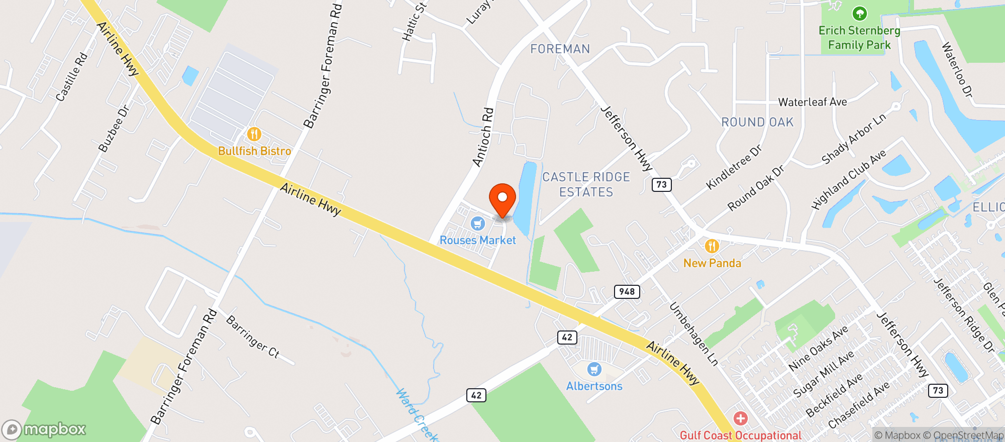 Map showing Rouses Supermarket
