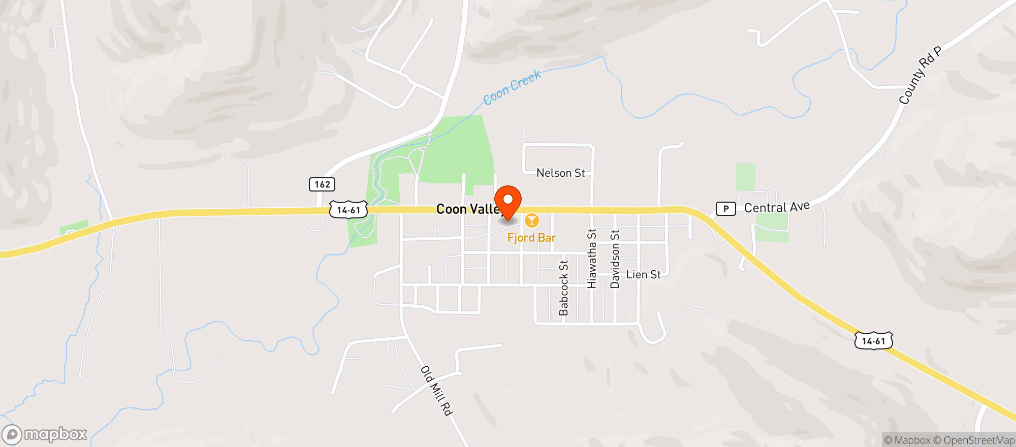 Map showing Kwik Trip #846 - Coon Valley