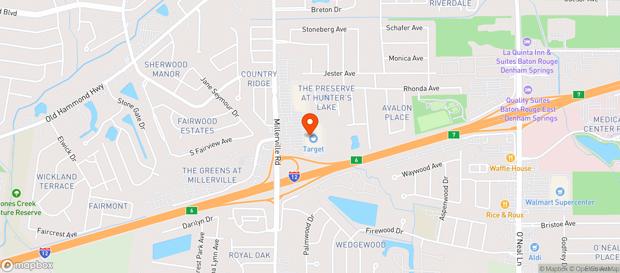 Map showing Target