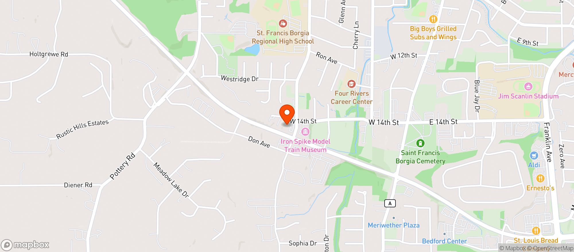 Map showing Guffey S