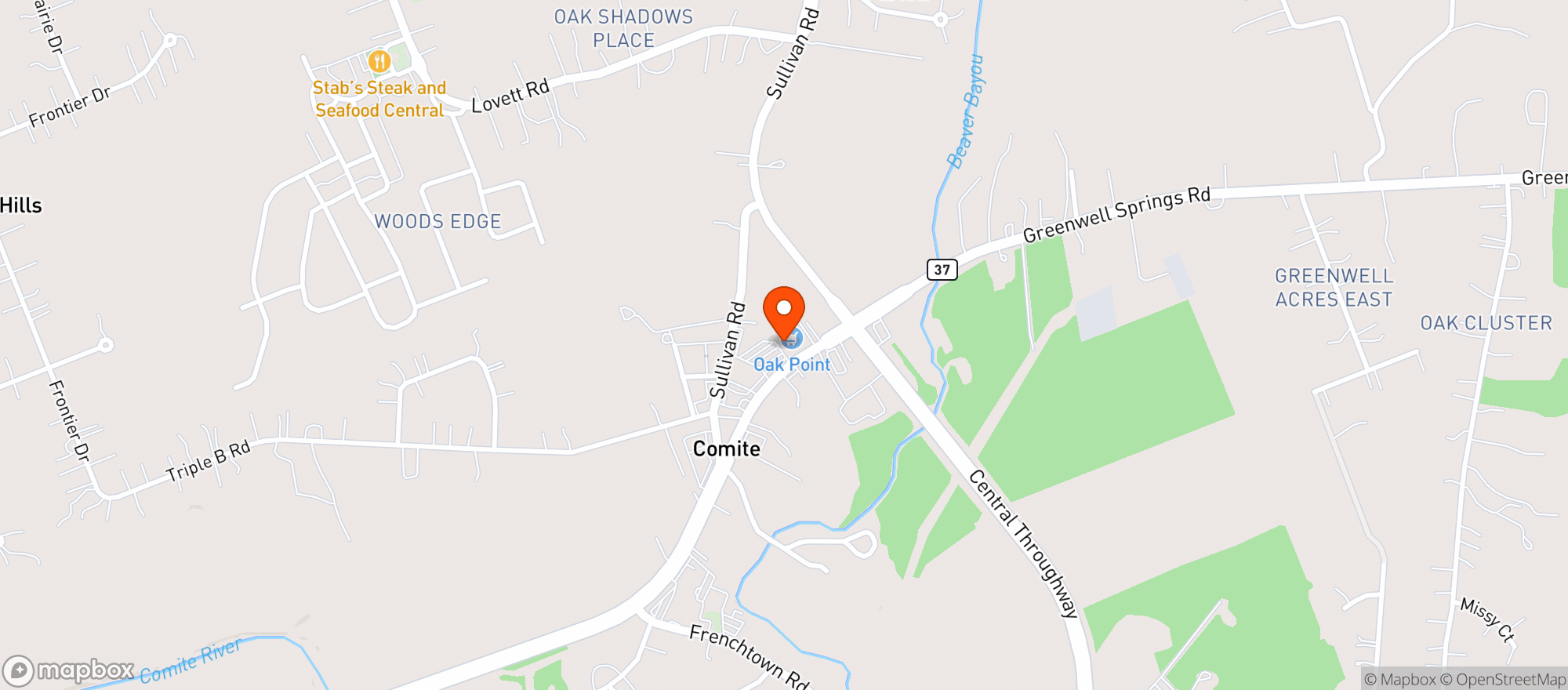 Map showing Oak Point Fresh Market 65