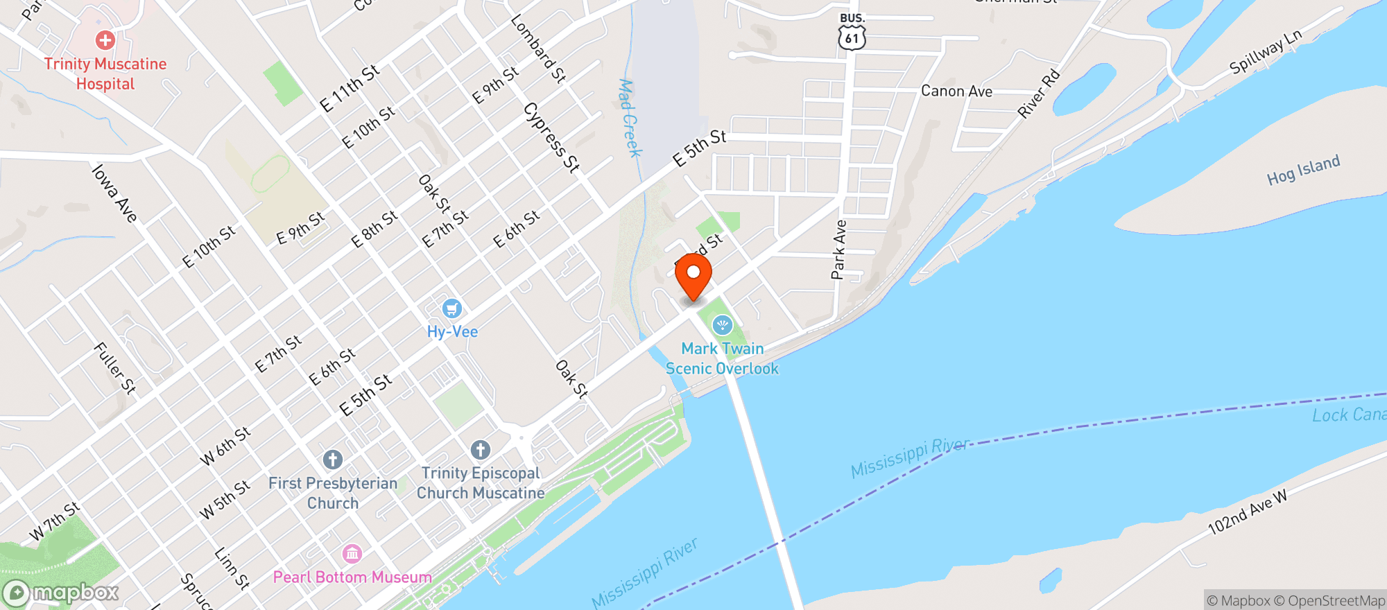Map showing Bridgeside Pub