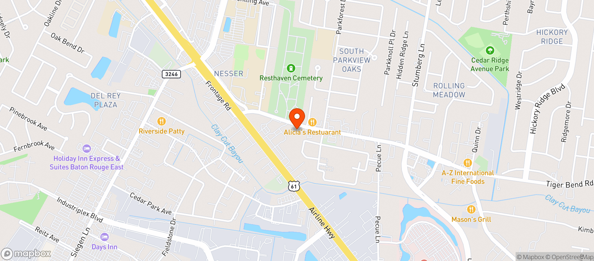 Map showing Jayla Food Mart