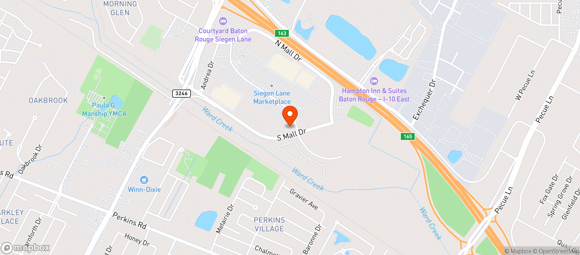 Map showing World Market Baton
