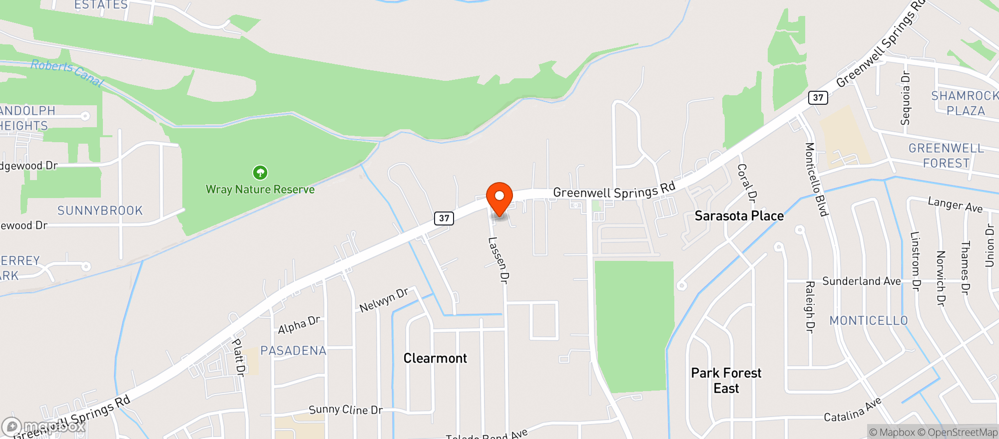 Map showing Express Wholesale 1
