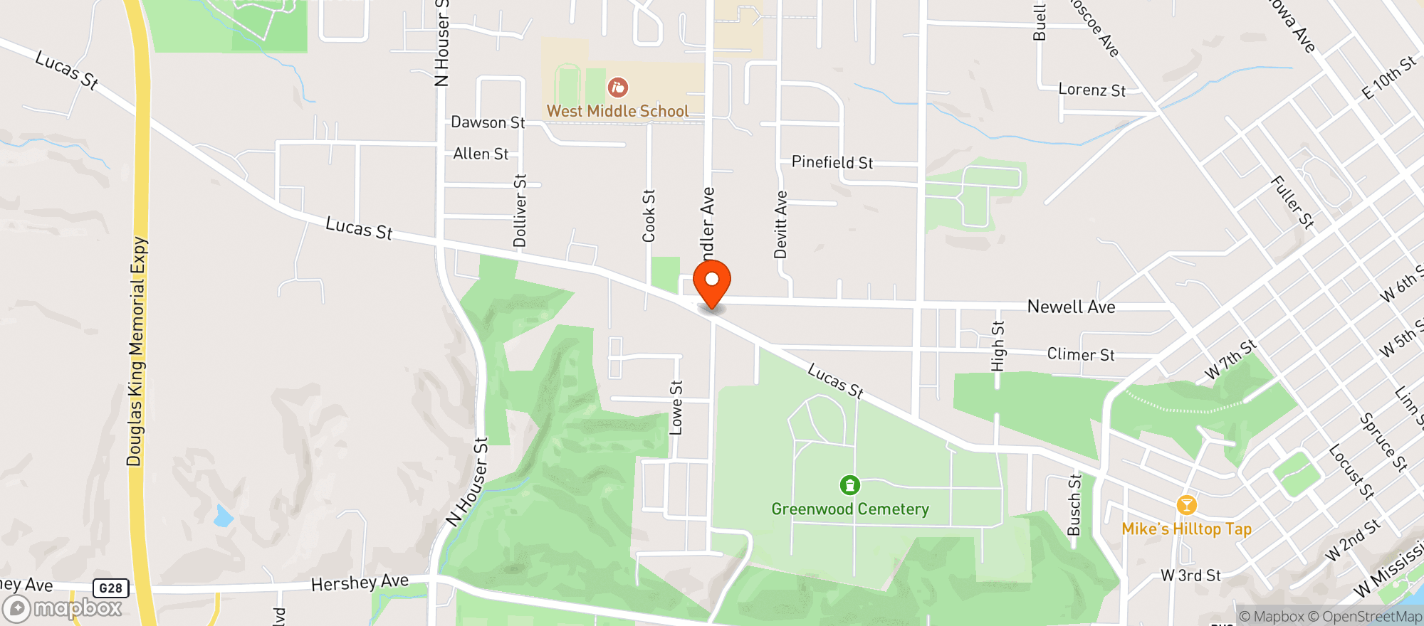 Map showing Gm Mini Mart