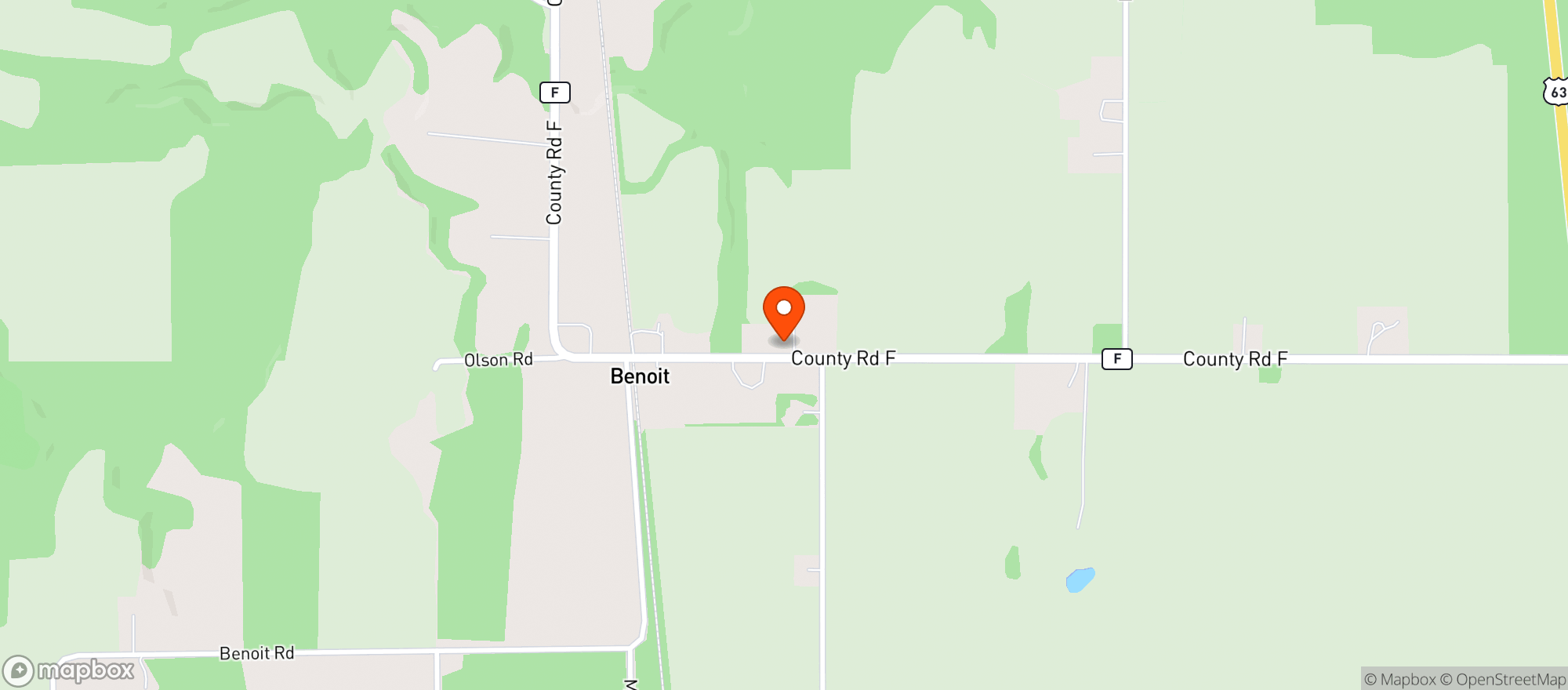 Map showing Benoit Cheese Haus
