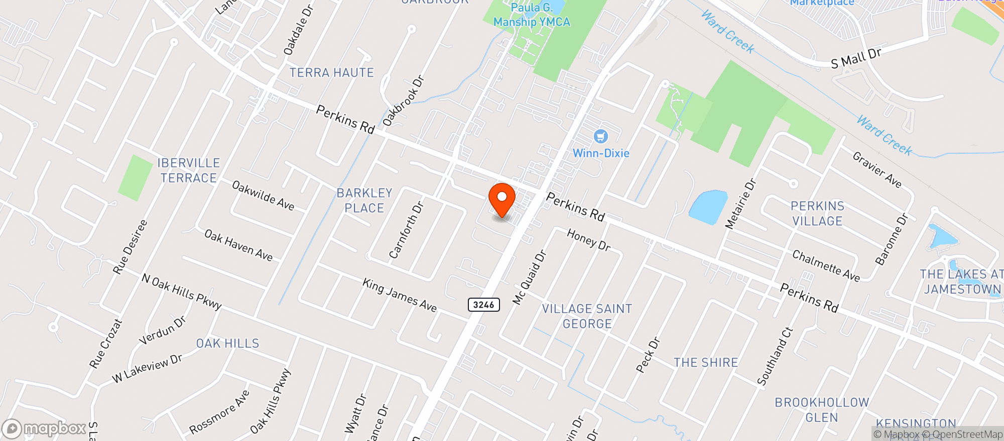 Map showing Oak Point Fresh Market