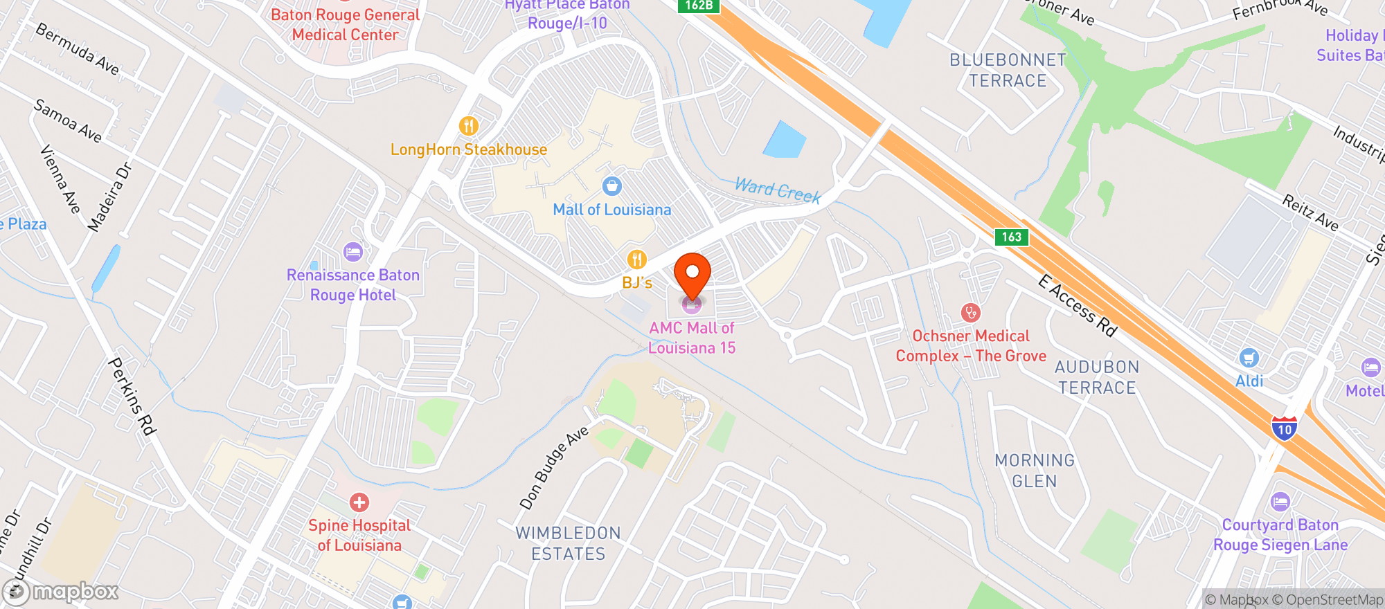 Map showing Amc Mall Of Louisiana 1 #464