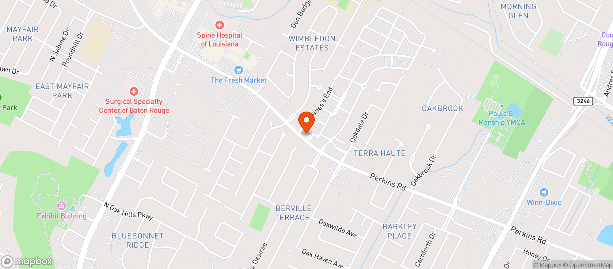 Map showing Bistro Byronz Perkins