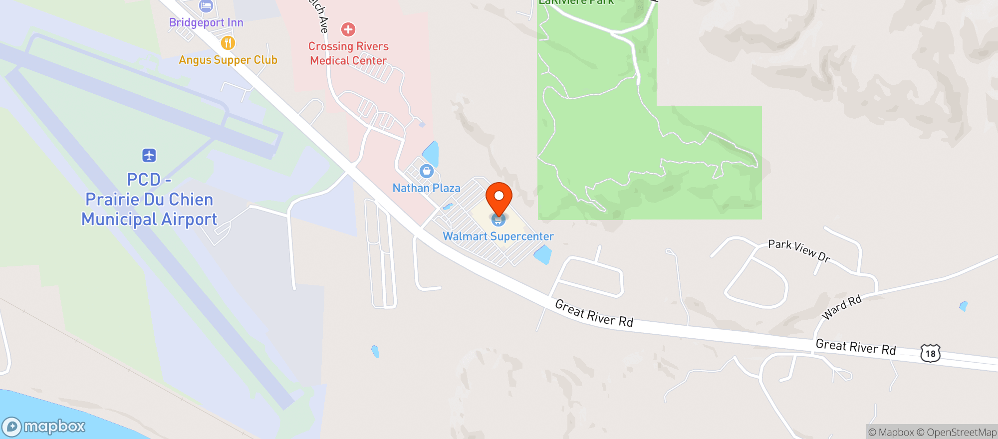 Map showing Walmart Supercenter