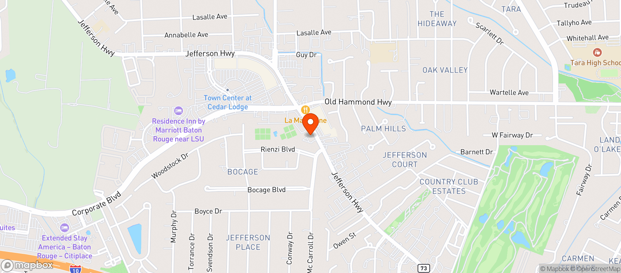 Map showing Stab’s Prime Steak & Seafood