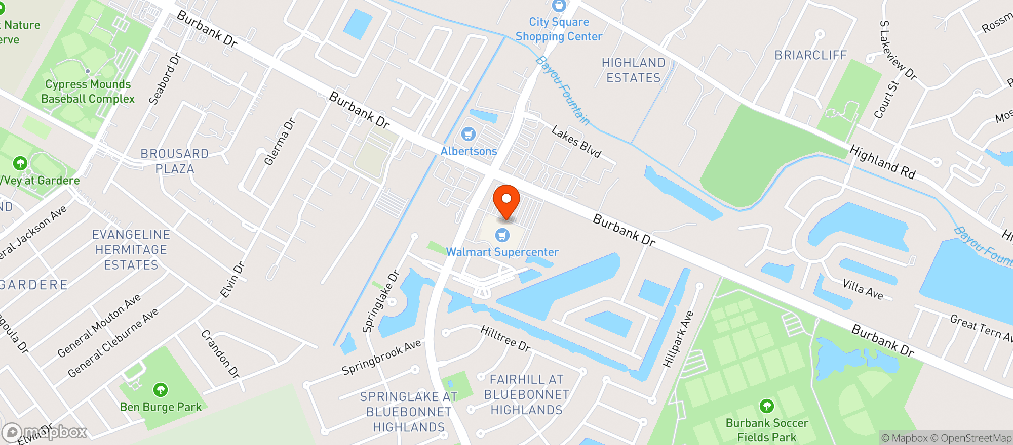 Map showing Walmart Supercenter