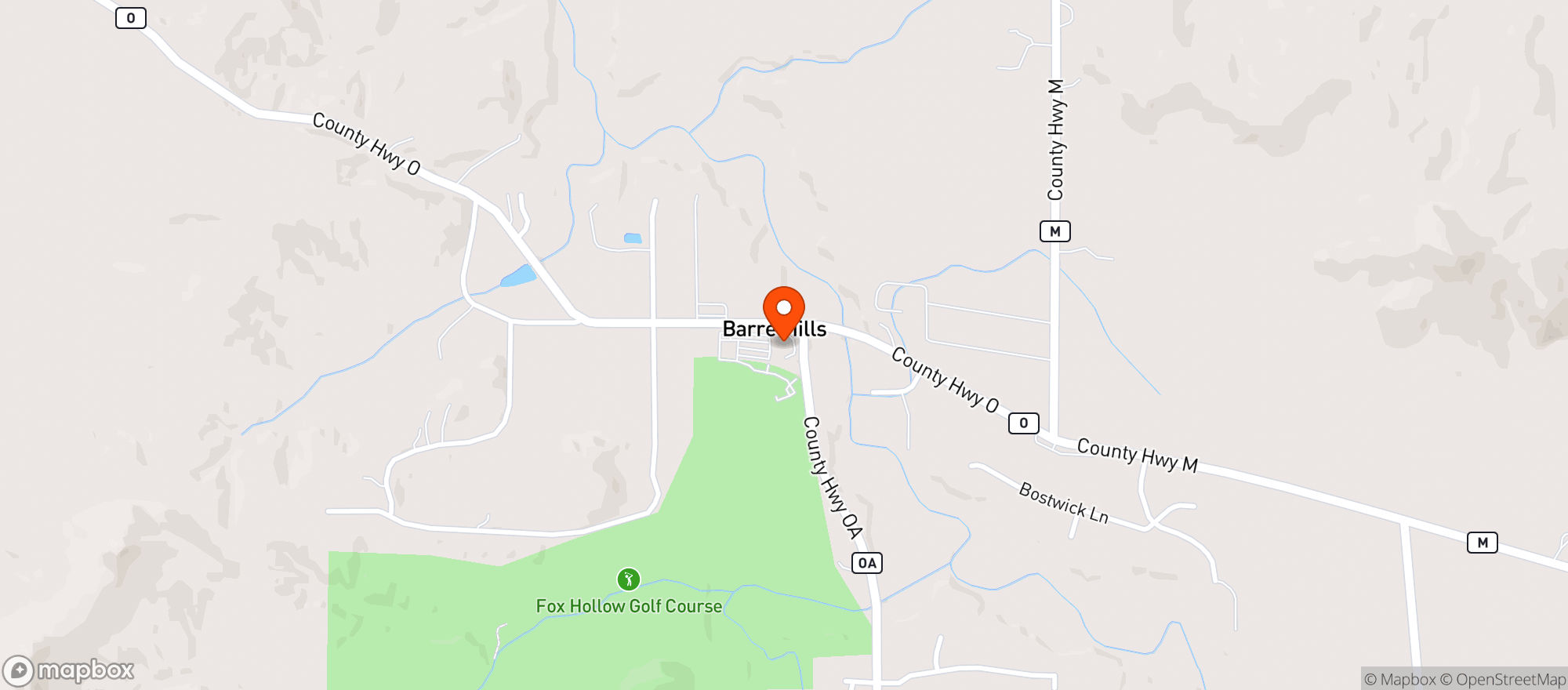 Map showing Roadside Tavrn/fox Hollow