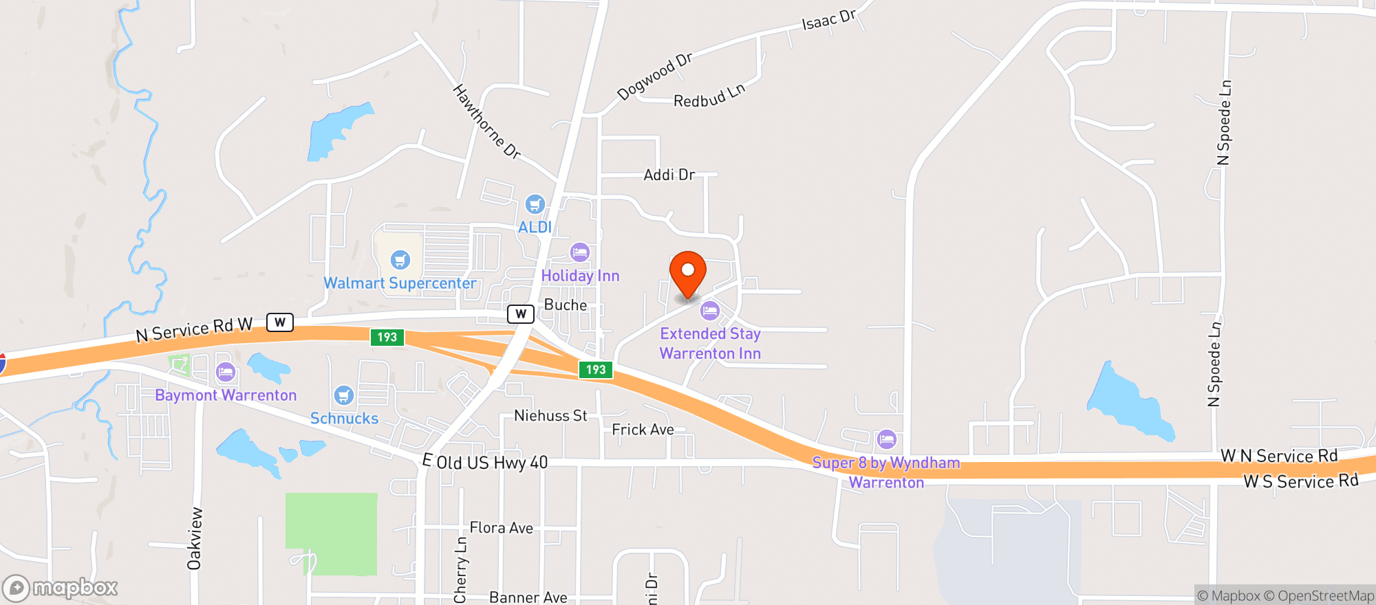 Map showing Mosers Discount