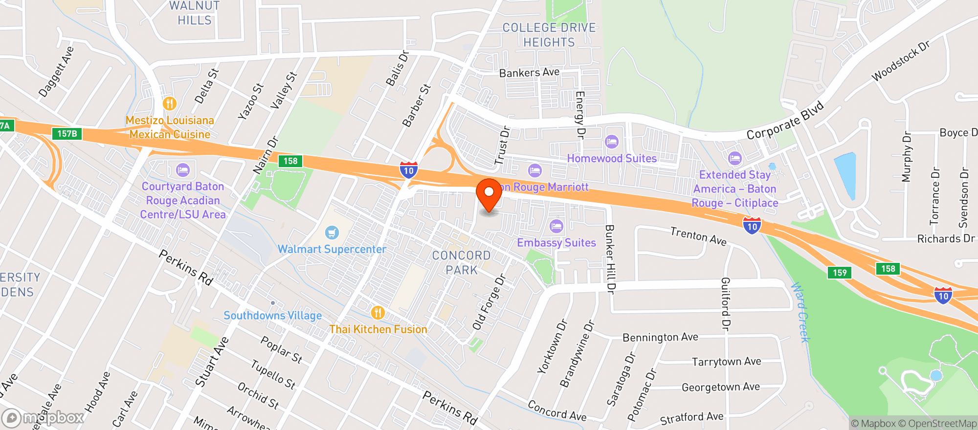 Map showing Crowne Plaza