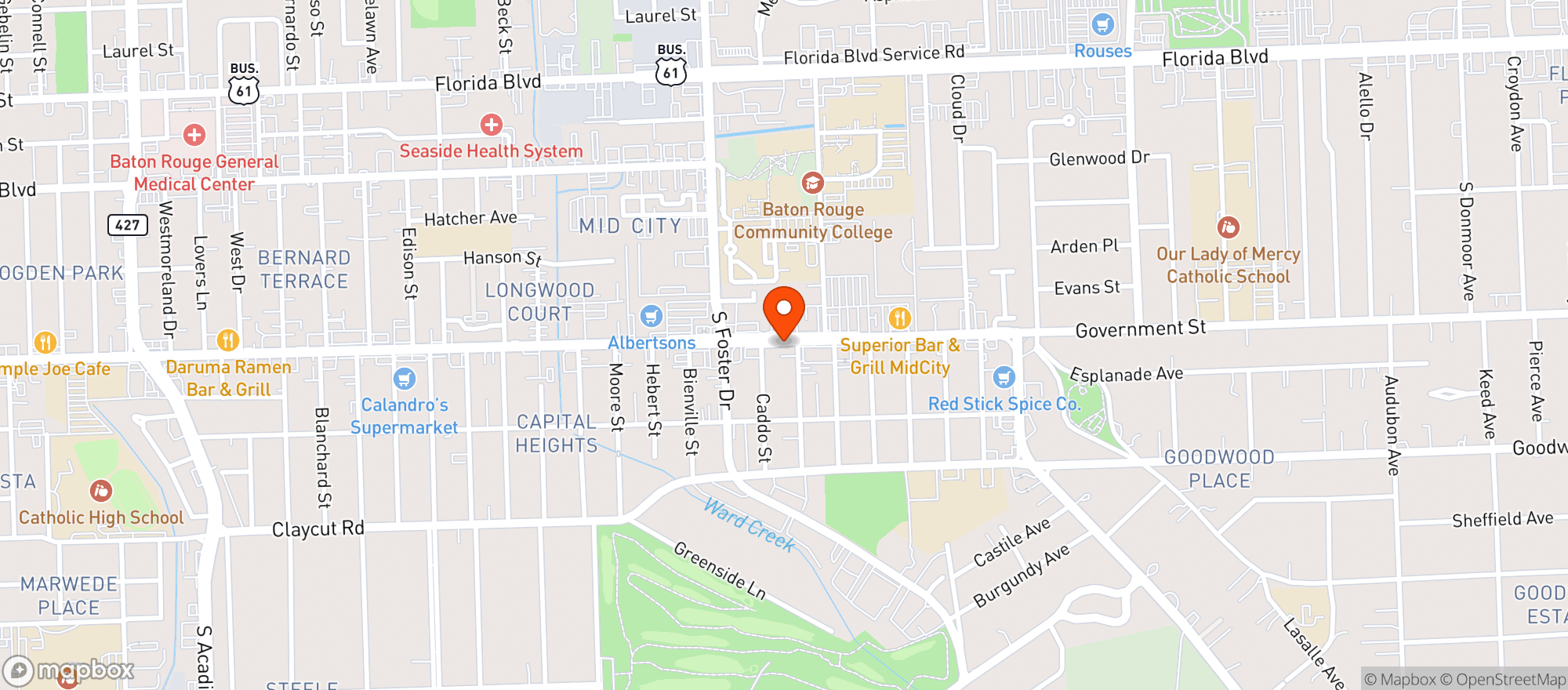 Map showing Mjs Cafe
