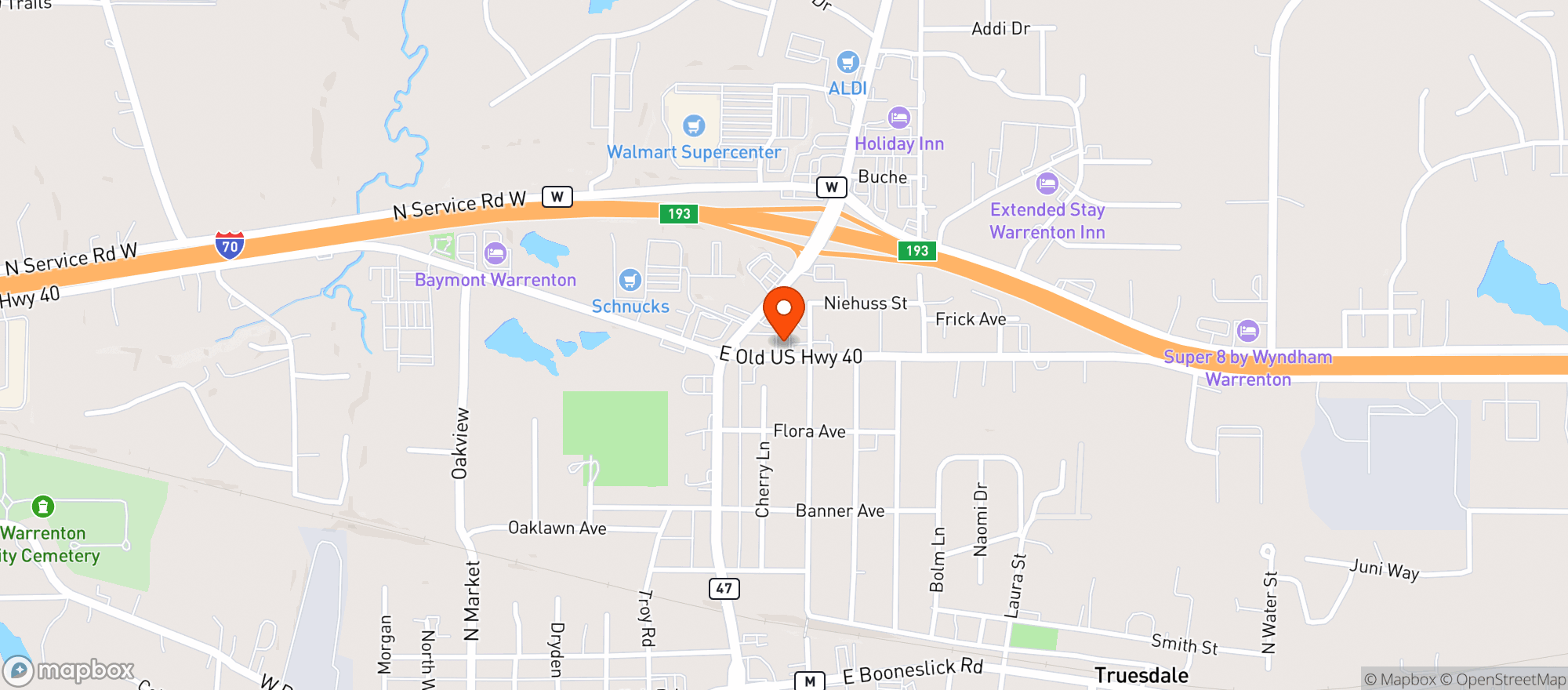 Map showing Xpress Liquor And Smokes #15 [30971]