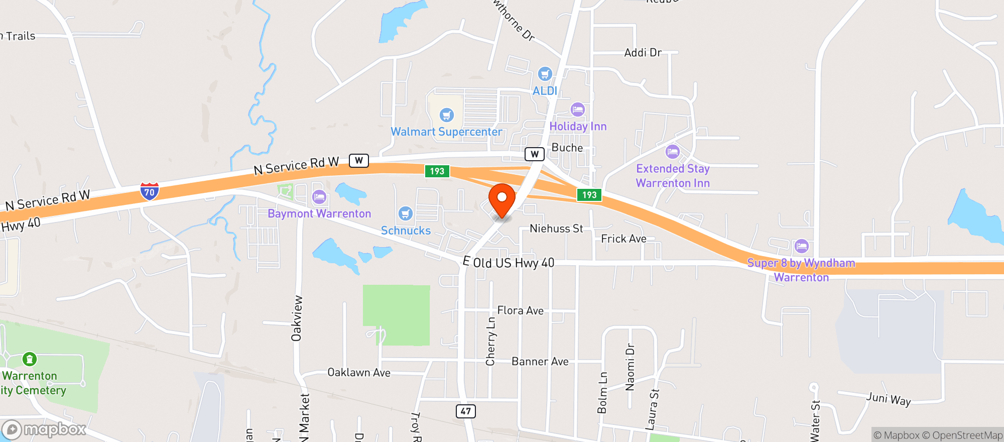Map showing Rocket