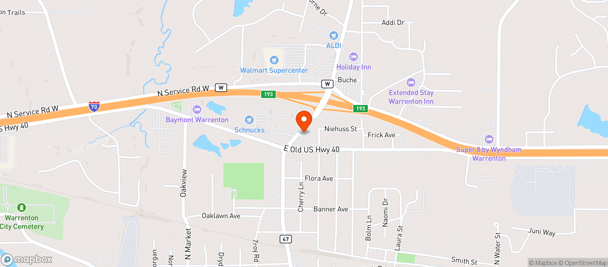 Map showing Fastlane