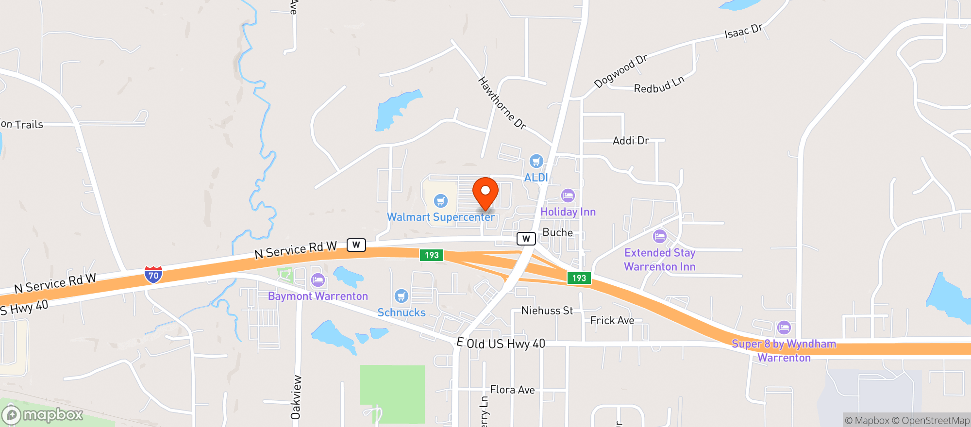 Map showing Applebees Neighborhood Grill & Bar