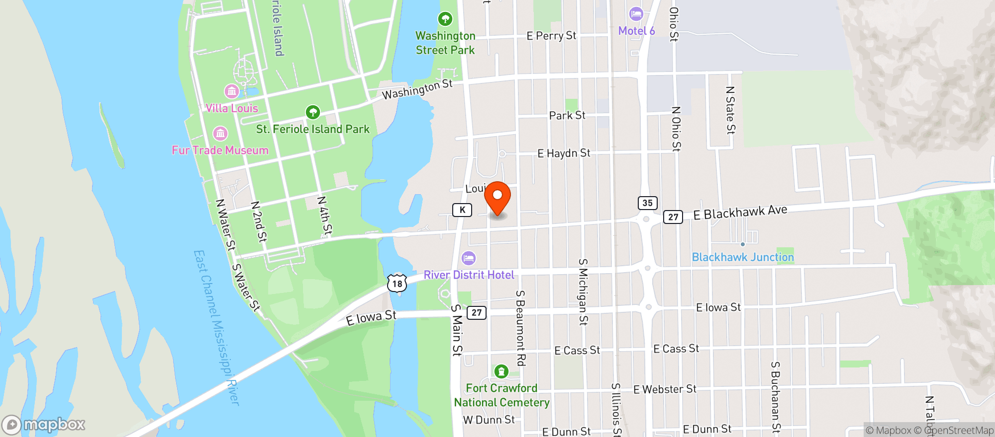 Map showing Stark S Sports Shop