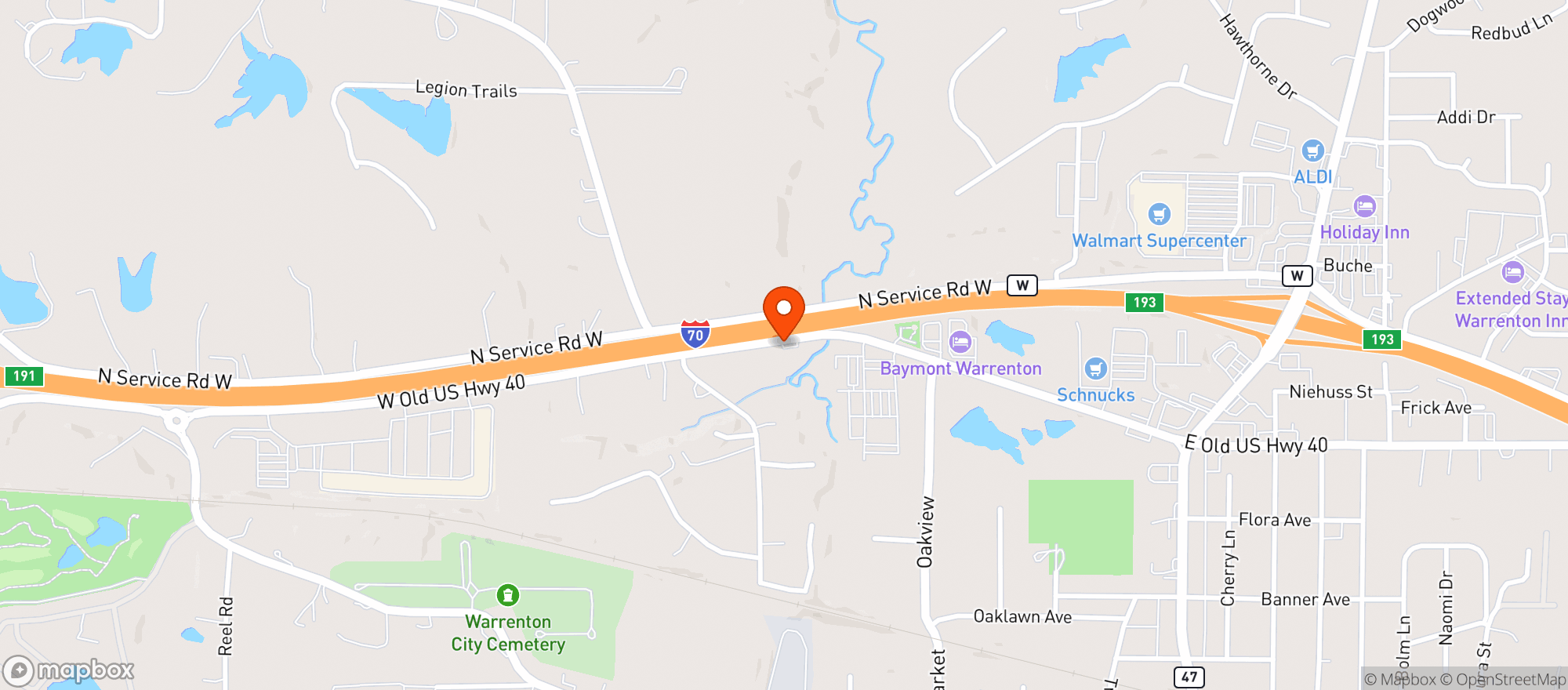 Map showing Xpress Liquor & Smokes