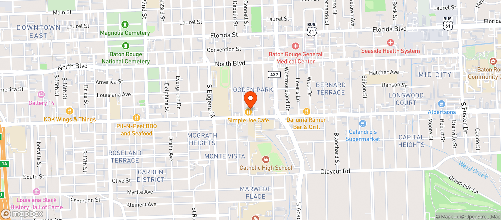 Map showing Radio Bar