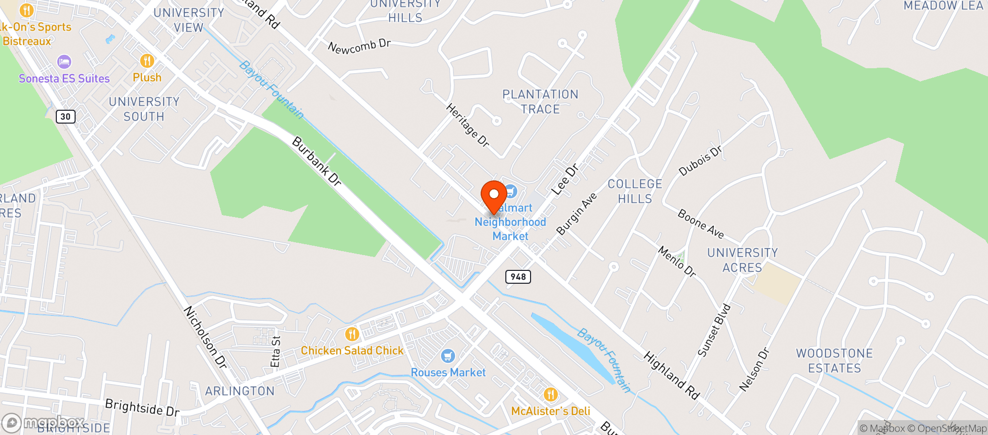 Map showing Walmart Neighborhood Market