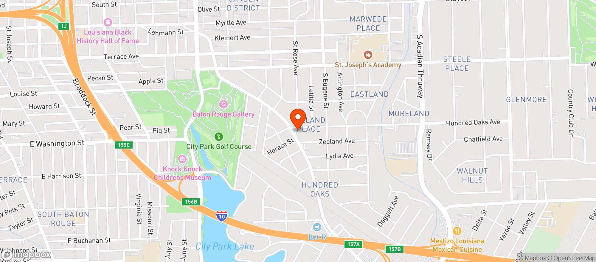 Map showing Country Corner