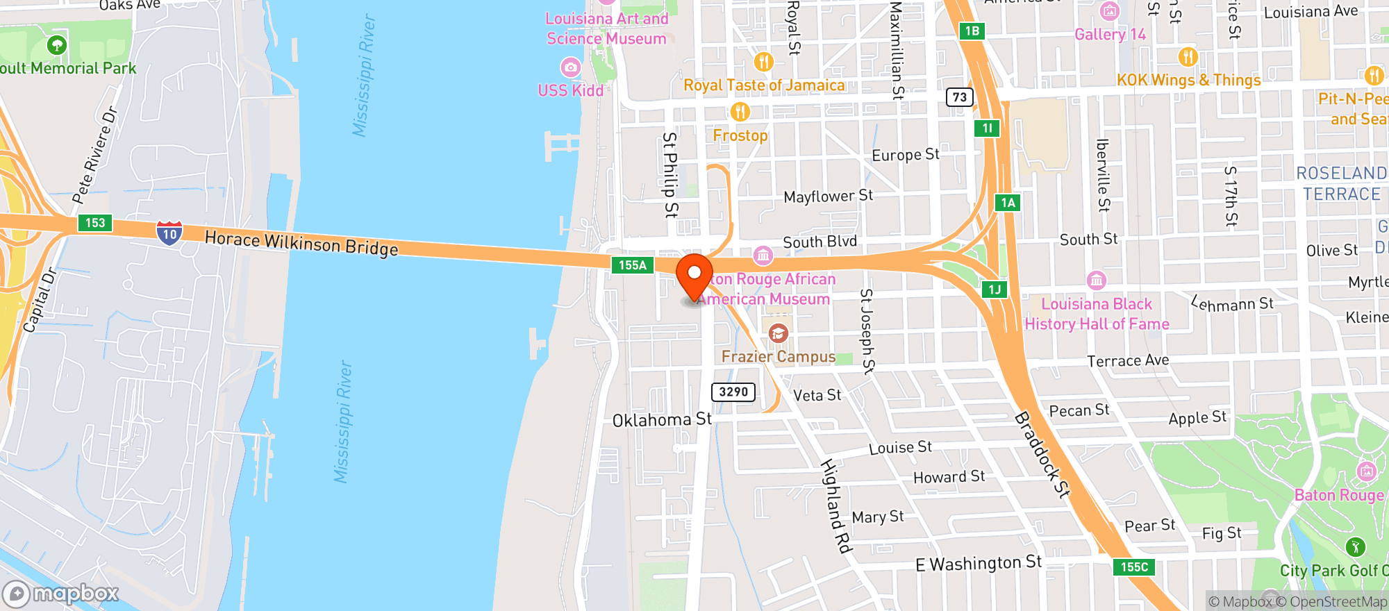 Map showing CHELSEAS LIVE