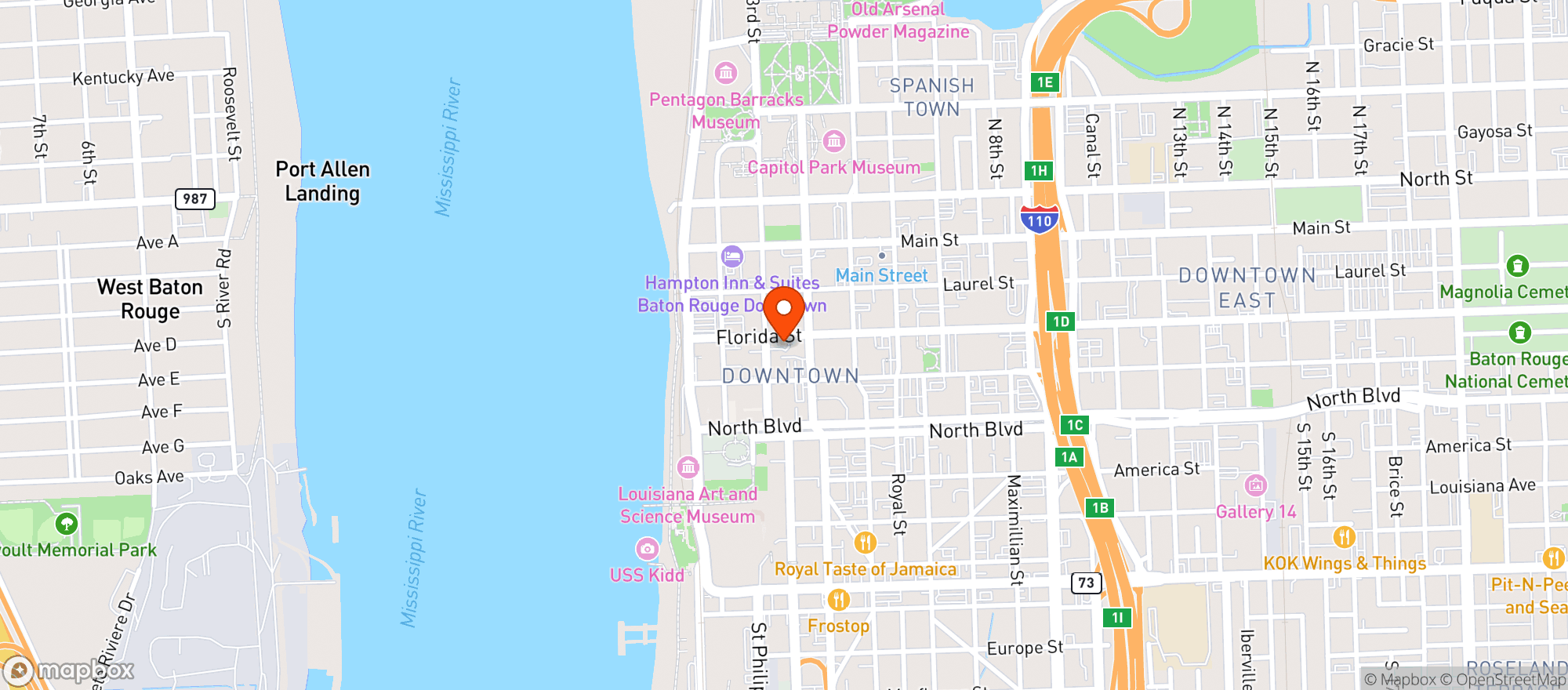 Map showing Courtyard By Marriott