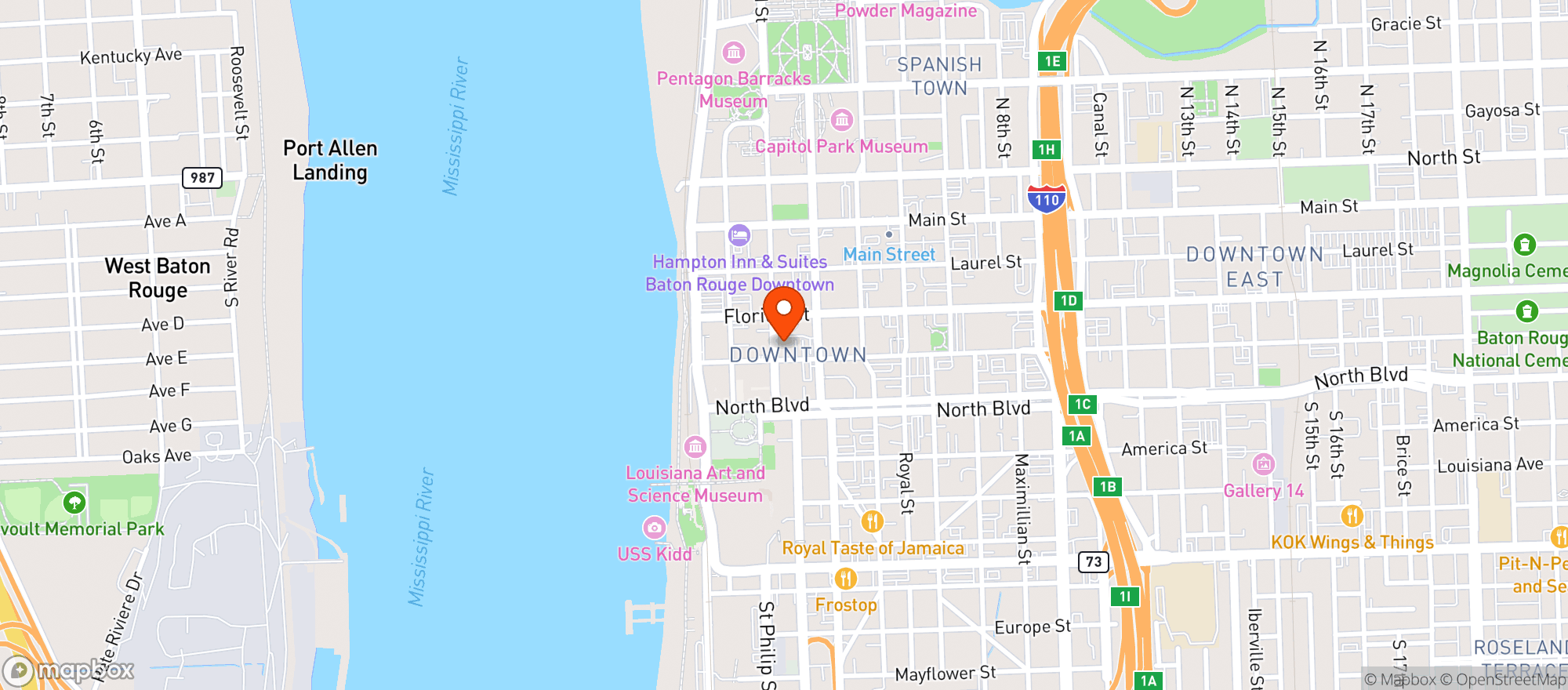 Map showing Somewhere Neighborhood Bar