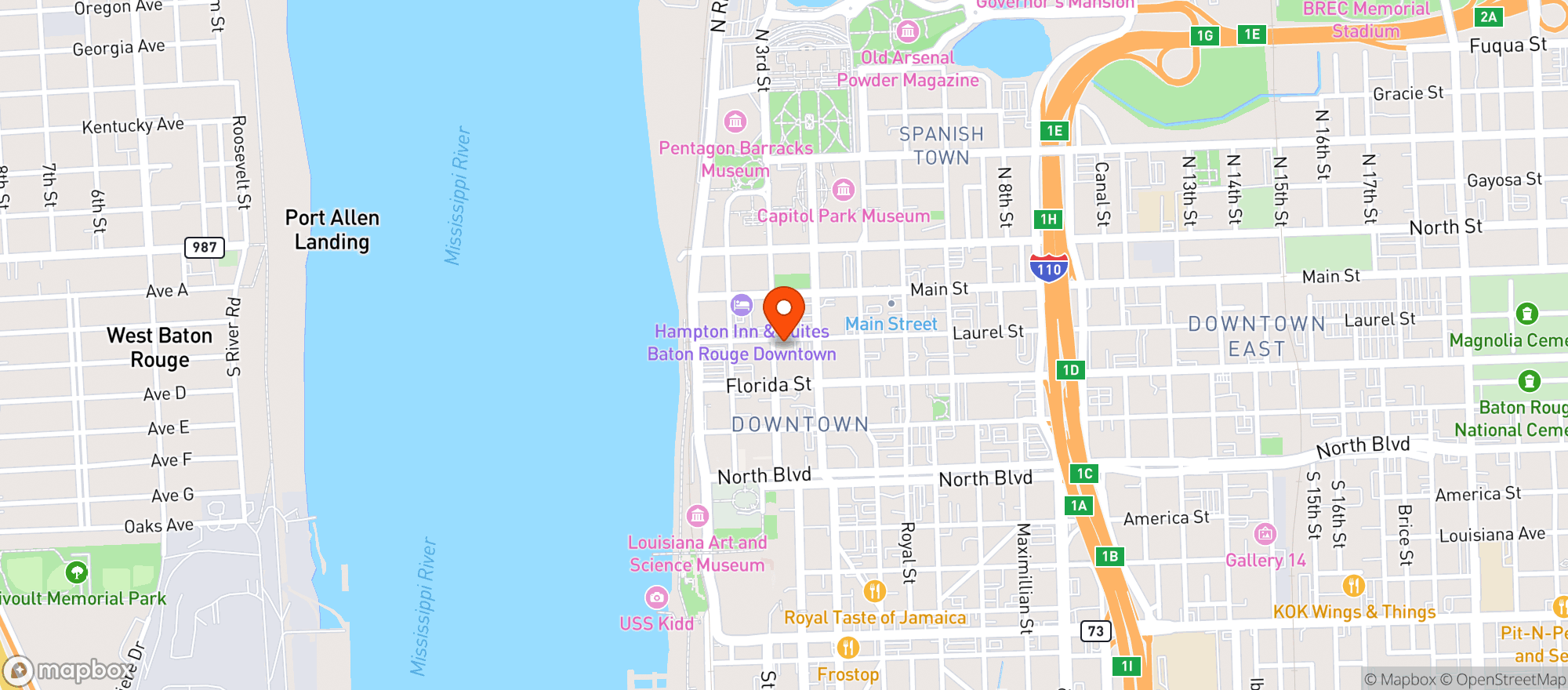 Map showing Blend