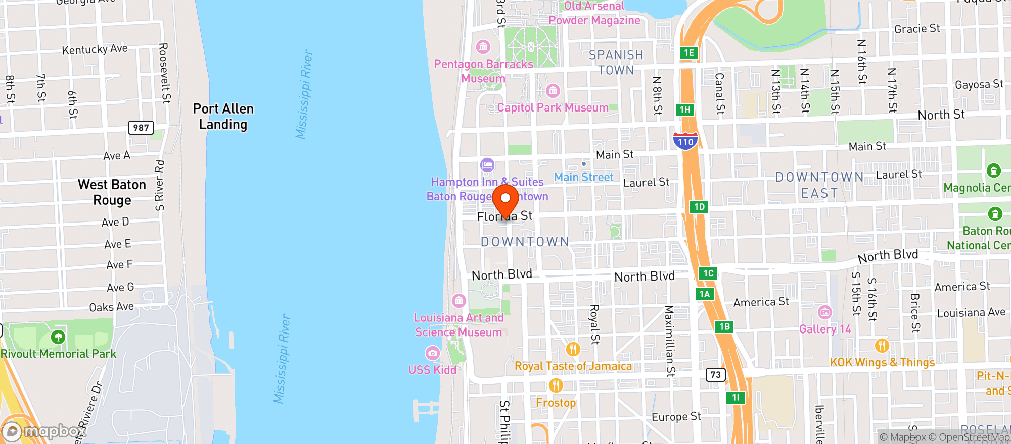 Map showing Downtown Grocery