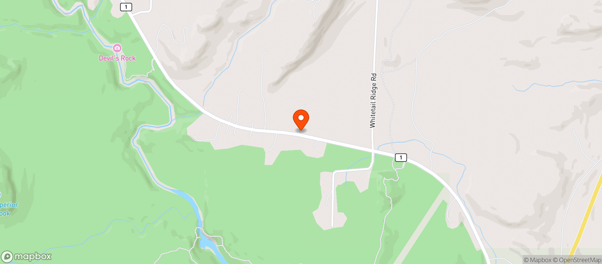 Map showing Jenâs North Shore Nursery