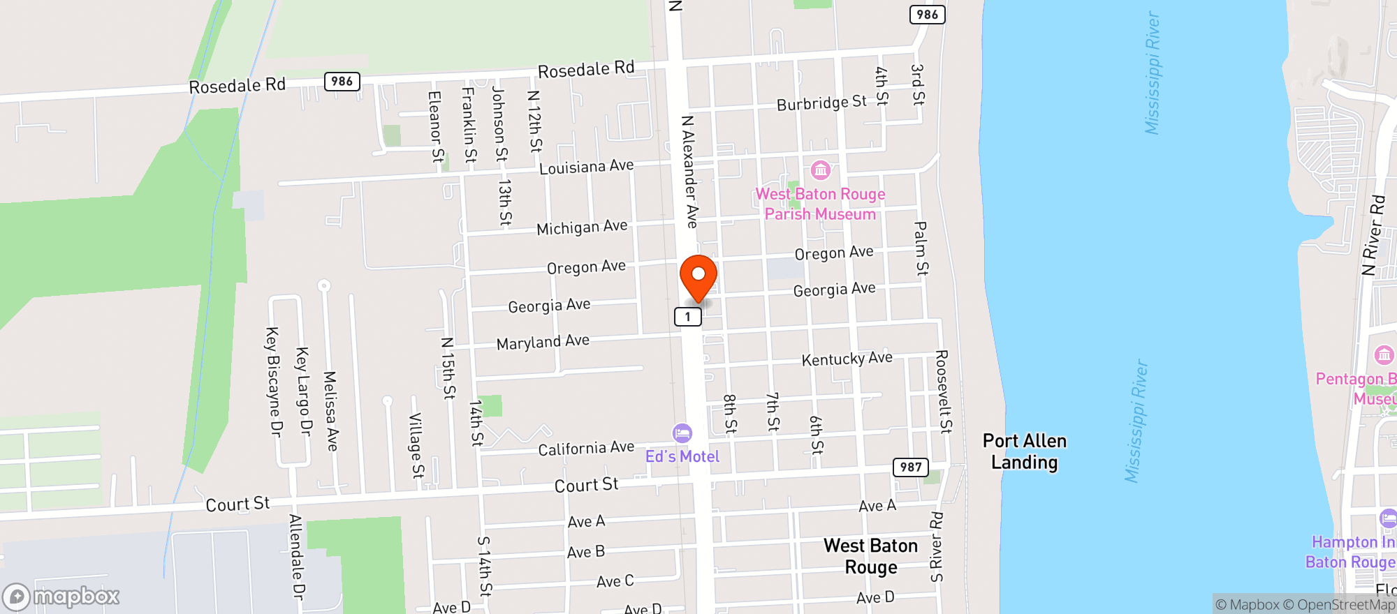 Map showing Hubbens Supermarket