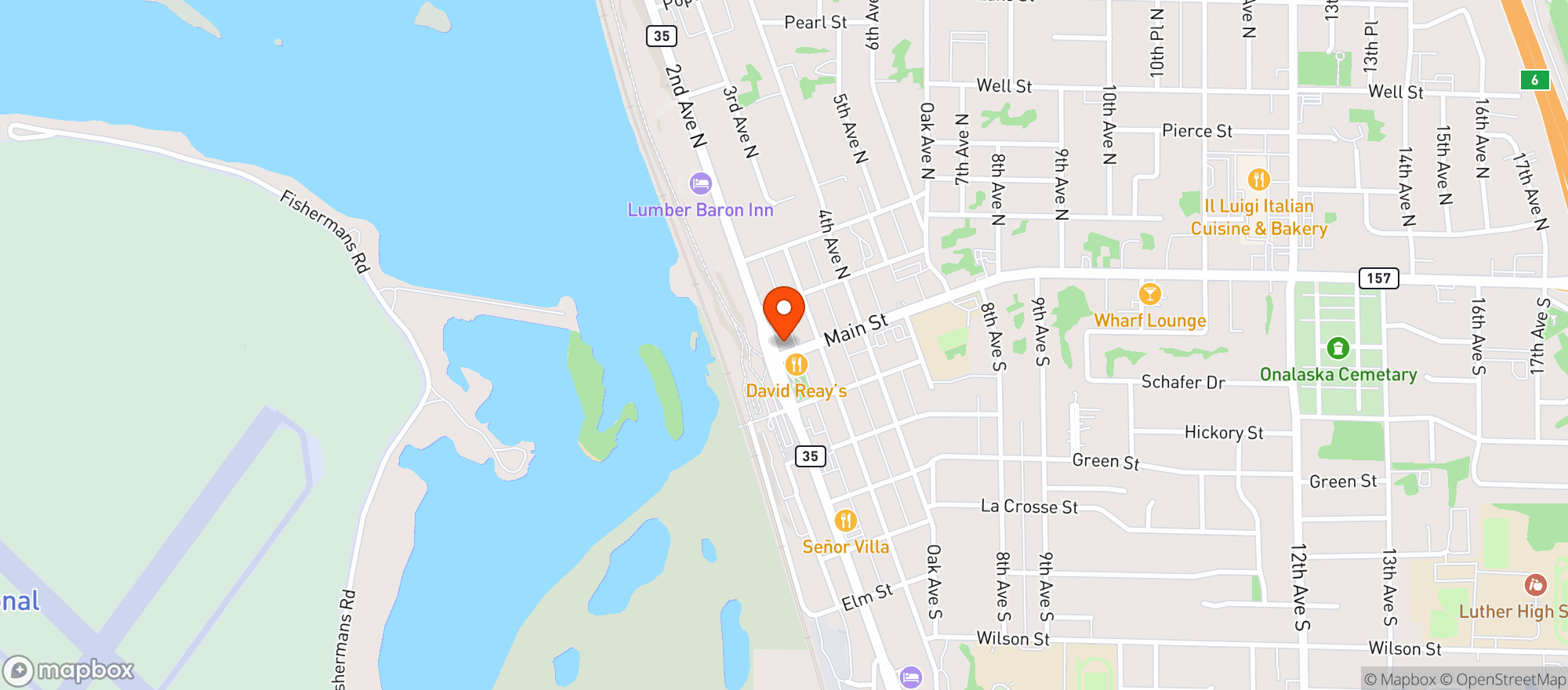 Map showing Maggies Restaurant/ Mary Cody S Res