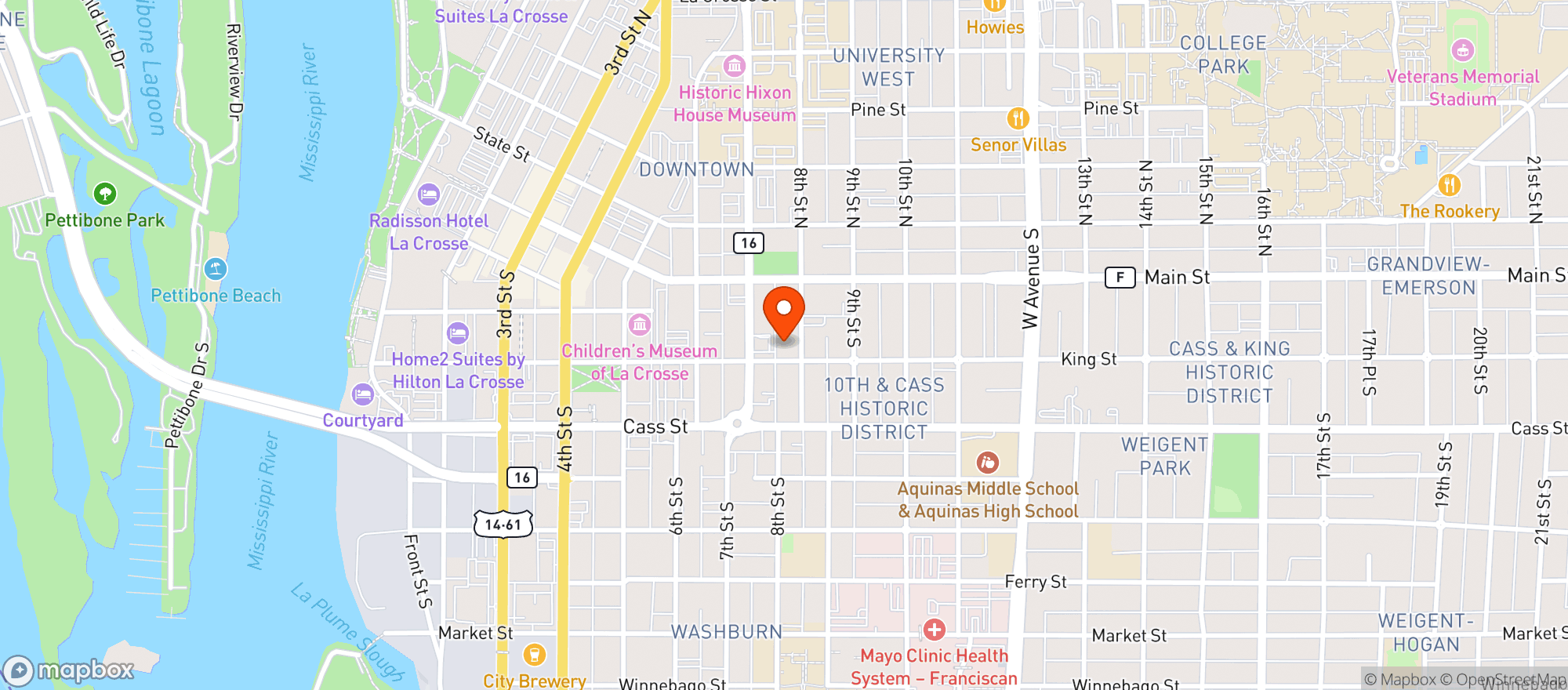 Map showing Cappella Weddings & Events, LLC