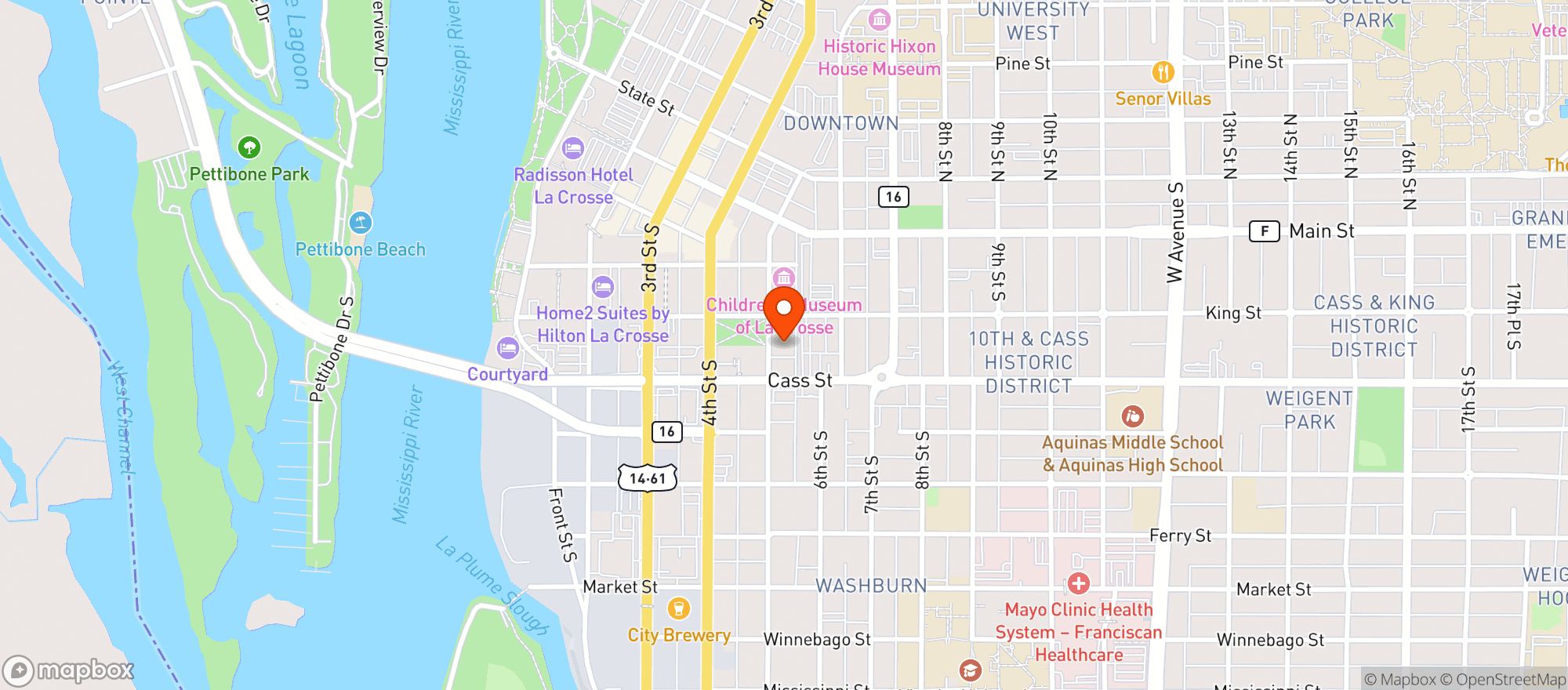 Map showing People S Food Co-Op